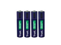 Batterij Trust USB-C oplaadbaar AAA 4 stuks