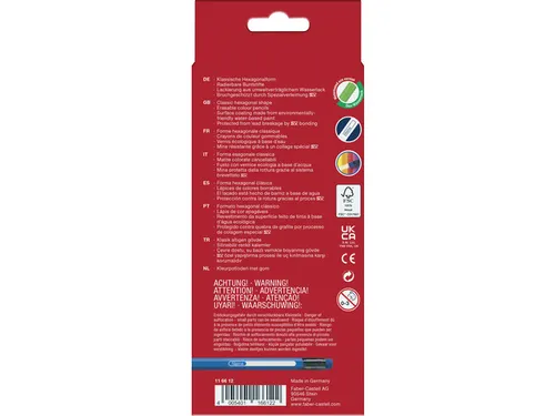 Faber Castell Uitgombaar Kleurpotloden Etui à 12 Stuks
