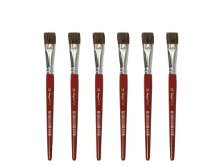 Penseel Kangaro Serie 121 plat Nr. 20 geitenhaar doos 6 stuks - 1