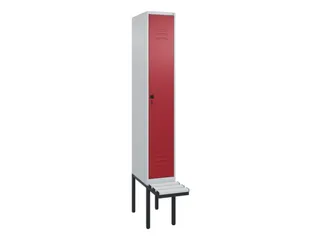 locker met bank,HxBxD 2120x300x815mm,1vak,vak B 300mm,draaigrendel - 1