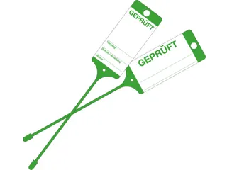Goederenlabel PP groen “Getest” gelijnd - 1