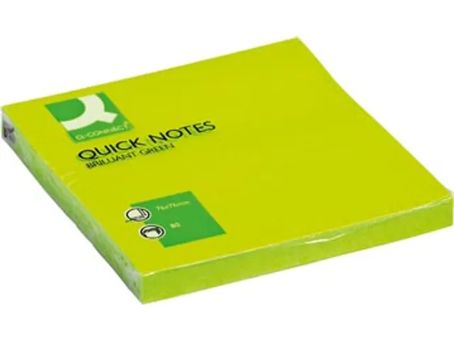 Quick Notes Memoblaadjes Neon 76x76mm 80 Vel Groen