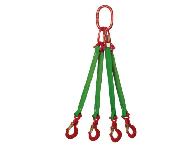 Hijsstroppen 4-Sprong Draagvermogen 0-45° 4 2T Nuttige L 1 5M Groen