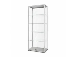 Glazen Vitrinekast Dubbele Deur 80x40x200cm - 1