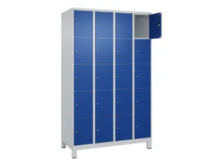 lockerkast,HxBxD 1950x1200x500mm,4x5vakken,vak B 300mm,cil.-slot - 1