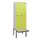 locker met bank,HxBxD 1950x600x815mm,2vak,vak B 300mm,draaigrendel
