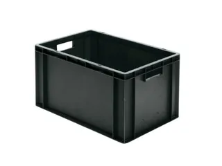 Euronorm-stapelbak 61l 320x600x400mm Wanden/bodem Gesloten Grijs - 1