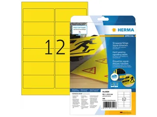 HERMA 8029 Weervaste Folie-etiketten A4 99,1x42,3mm Geel 300 stuks - 1