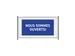 Hekwerkbanner 200x100 cm Blauw met Franstalige Print Ouvert