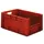 Euronorm Stapelkrat Rood 270x600x400mm 50l Gesloten Grijpopening