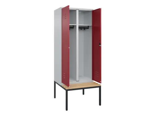 locker voor scheiding van kleding,HxBxD 2120x800x815mm,2vak