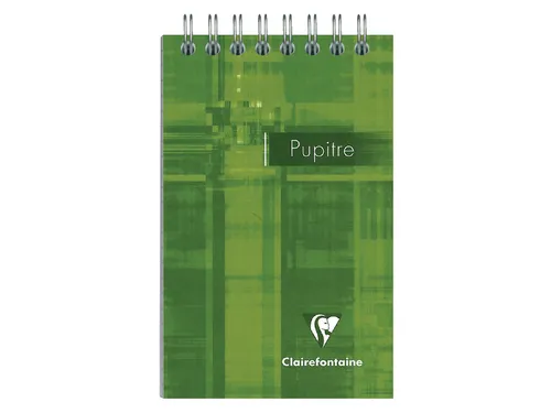Notitieboek Clairefontaine Puptire 75x120mm spiraal lijn assorti