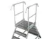 escalier mobile,roulant,estrade H 1,7m,2x7marches a. revêtement R13