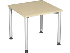 Bureau 4-Poot Hxbxd 680-800X800X800Mm Ronde Buis Esdoorn