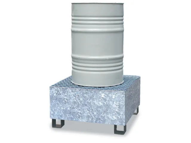 Opvangbak Staal Bxdxh 810X820X450Mm Voor 1X200L Vat Rooster Verzinkt