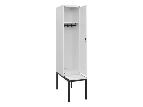 locker met bank,HxBxD 1950x400x815mm,1vak,vak B 400mm,draaigrendel