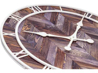 Wandklok Ø58cm Hout/Metaal Donkerbruin Roman Vintage Romeinse cijfers - 4