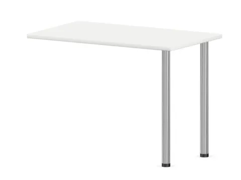 aanbouwtafel,i.h.v.,HxBxD 720-840x1000x600mm,2voeten verchroomd,Bl-wit