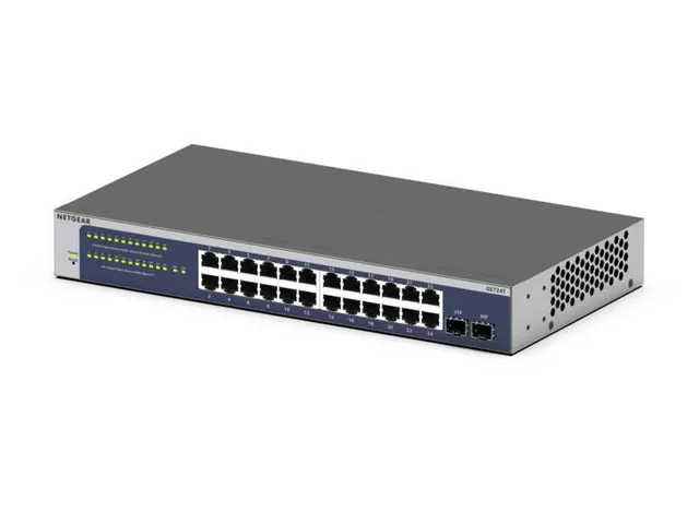 NETGEAR GS724Tv6, Managed, L2+/L3, Gigabit Ethernet (10/100/1000), Ful