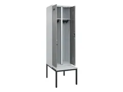 locker met bank,voor scheiding van kleding,HxBxD 2120x600x815mm,2vak