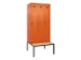 locker met bank,voor scheiding van kleding,HxBxD 2120x900x815mm,3vak