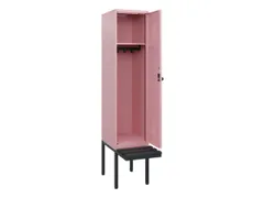 locker met bank,HxBxD 1950x400x815mm,1vak,vak B 400mm,draaigrendel