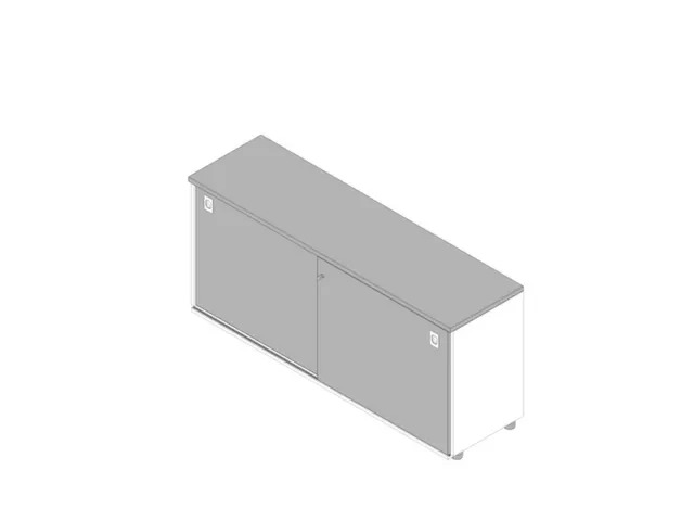 schuifdeurkast,HxBxD 730x1600x450mm,1xhouten vloer,2ordnerhoogte