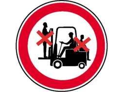 verbodsbord,Meerijden op vorkheftruck verboden,PVC,Ø 50mm