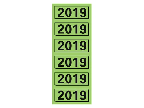 Rugetiket Elba 2019 57x25mm groen 120 stuks