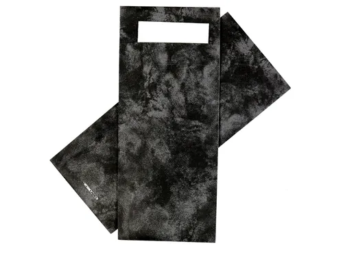 Bestekzakje IEZZY 190x85mm zwart gemarmerd met wit servet 500 stuks
