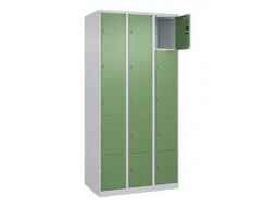 lockerkast,HxBxD 1850x900x500mm,3x5vakken,vak B 300mm,cil.-slot