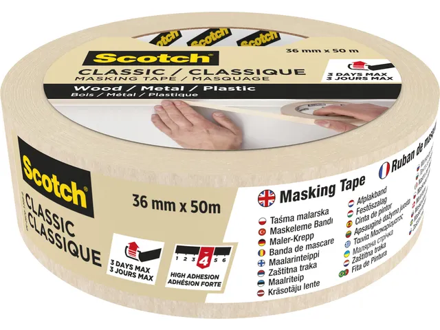 Afplaktape Scotch Classic 36mmx50m beige