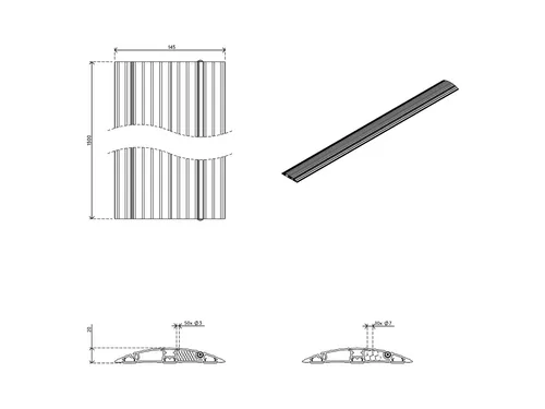Addit kabelbeschermer 150cm recht 422