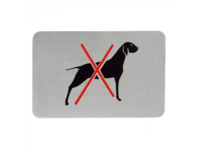Tekstplaatje honden verboden