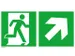 Panneau Sortie de secours Issue de secours à droite