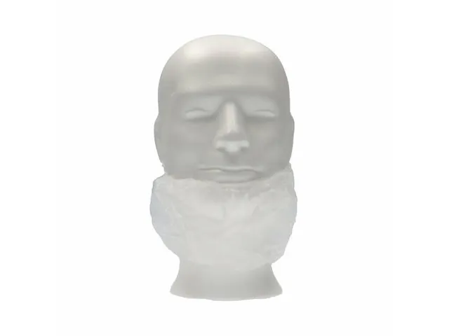 PP non woven baardmasker wit met 1 elastiek 10x100 Stuks