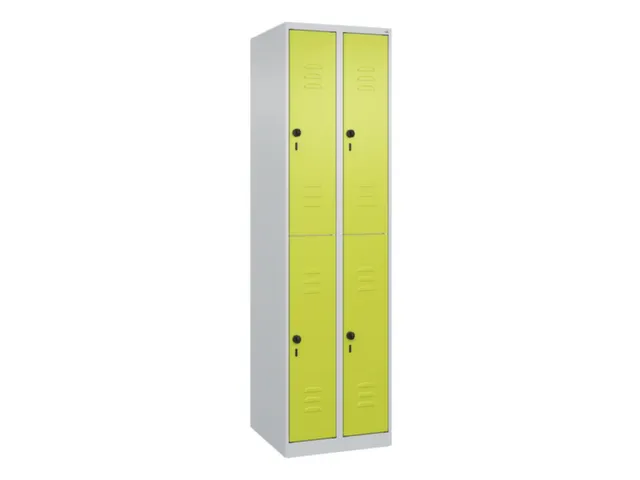 dubbeldekse locker,HxBxD 1850x500x500mm,2x2vak.,vak B 250mm