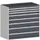 ladekast 1200x1300x750mm 8laden zware lasten RAL7035 front RAL7016