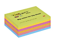 Memoblok 3M Post-it 8645 Super Sticky 203x153mm assorti Big Notes