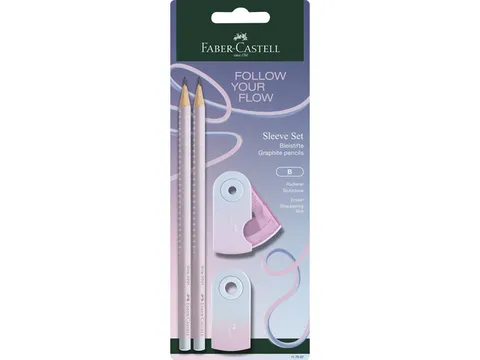 Crayon Faber-Castell GRIP 2001 Flow Edition Blushing Sky 2 x B + gomme