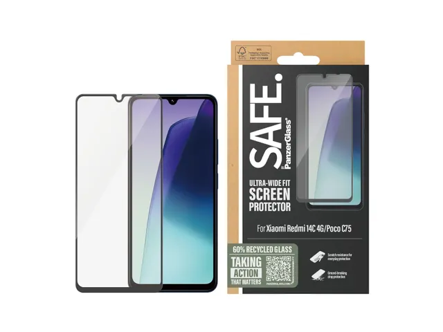 PanzerGlass SAFE. by Screen Protector Xiaomi 14C 4G | Poco C75 | Ul