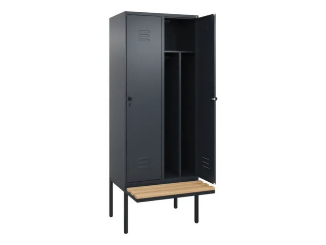 locker voor scheiding van kleding,HxBxD 2120x800x815mm,2vak
