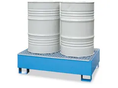 Opvangbak Staal Bxdxh 1250X820X340Mm Voor 2X200L Vaten Blauw