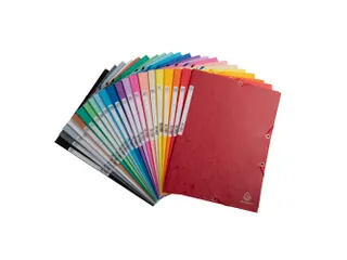 Elastomap A4 glanskarton 3 kleppen Assorti felle kleuren - 3