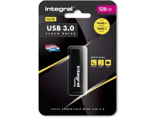 Integral Usb-Stick 3.0, 128Gb, Zwart - 1