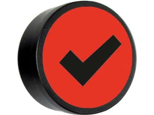 Impressiemagneet Check 35mm Rood