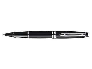 Rollerpen Waterman Expert Black lacquer CT Fijn Zwarte inkt - 1