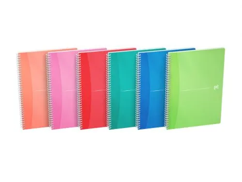 Spiraalblok Oxford MyColours A4 90vel lijn assorti