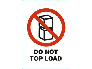 Waarschuwingsetiket do not top load 74mmx105mm 500 stuks - 2