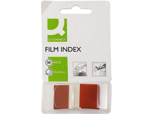 Index 25x45mm 50 Tabs Rood